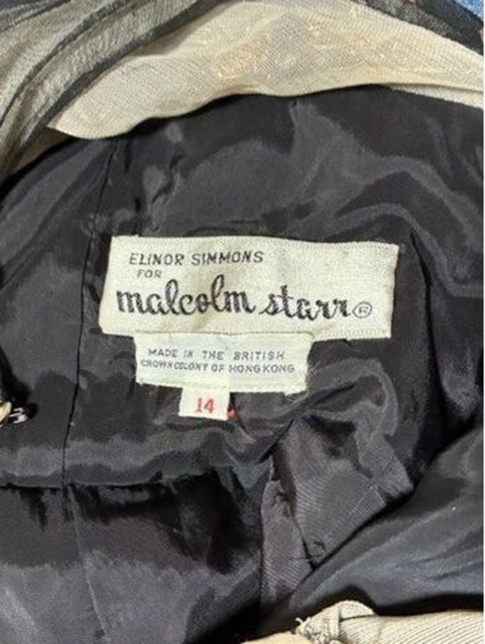 Vintage 1960's Elinor Simmons for Malcom Starr black velvet beaded evening gown - Picture 9 of 9